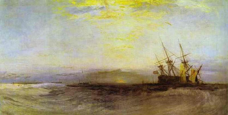 J.M.W. Turner A Ship Aground. France oil painting art